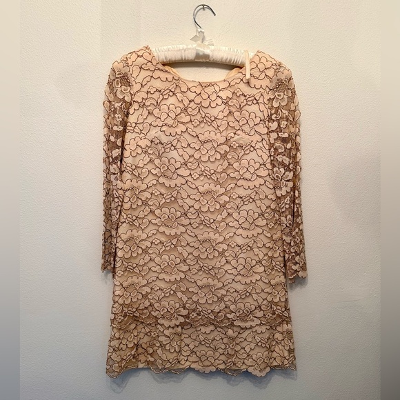 Short Stops by Ronnie Dresses & Skirts - Vintage '60s Lace Overlay Dress in Cream